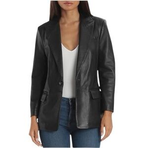 Bagatelle City Genuine Leather Blazer
